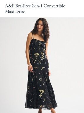 A&F bra free 2-in-1 convertible maxi dress MT